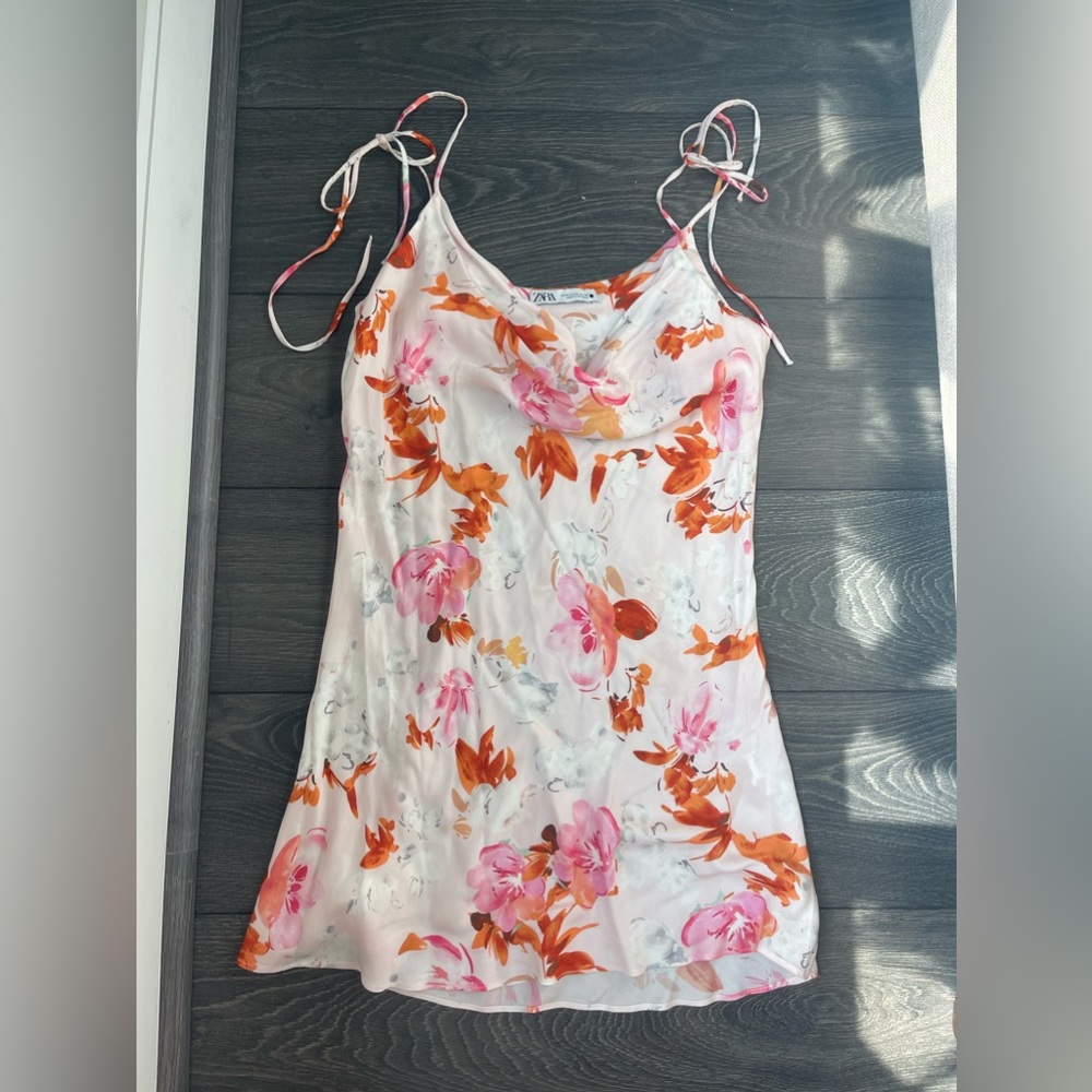 Zara Floral Silk Dress